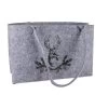 Tasche - Hirschkopf - Grau - Aus Filz - Ca. 40 X 20 X 26 Cm 2 Tasche - Hirschkopf - Grau - Aus Filz - Ca. 40 X 20 X 26 Cm -Lumo Geschaft 239593 4016096442088 mica living tasche 03