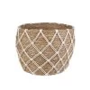 Korb Mit Netz - Aus Stroh Und Textil - Ca. 30/26x24,5 Cm 2 Korb Mit Netz - Aus Stroh Und Textil - Ca. 30/26x24,5 Cm -Lumo Geschaft 240426 4016096443467 mica living korb mit netz gross