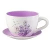 Pflanztasse - Blumen - Aus Keramik - Ca. 23 X 19 X 12 Cm -Lumo Geschaft 242951 242952 4016096446741 mica living pflanztasse blumen weiss rosa 011