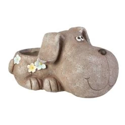 Alternative view of Pflanztopf Hund - Aus Magnesia - Ca. 34 X 21 X 17,5 Cm
