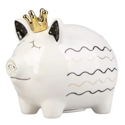 Sparschwein Mit Krönchen - Aus Keramik - Ca. 13 X 10,5 X 12,5 Cm