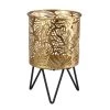 Pflanztopf Mit Füßen - Gold/schwarz - Aus Metall - Ca. 13 X 21 Cm 1 Pflanztopf Mit Füßen - Gold/schwarz - Aus Metall - Ca. 13 X 21 Cm -Lumo Geschaft 243527 4016096448011 mica living pflanztopf mit fuessen 01