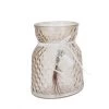 Vase Mit Quaste - Braun - Aus Glas - Ca. 10 X 13,5 Cm -Lumo Geschaft 243607 Bild 4016096448547
