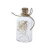 Flasche Mit Trockenblumen - Weiß/creme - Aus Glas - Ca. 5,5 X 10,5 Cm -Lumo Geschaft 243629 4016096448769