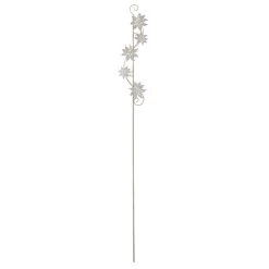 Gartenstecker - Blumen - Grau - Aus Metall - Ca. 115 X 16 Cm