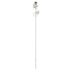 Gartenstecker - 2 Schmetterlinge - Grau/silber - Aus Metall - Ca. 100 X 11 Cm