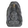 Buddha Mit Solar LED - Aus Magnesia - Ca. 26 X 16,5 X 37 Cm 1 Buddha Mit Solar LED - Aus Magnesia - Ca. 26 X 16,5 X 37 Cm -Lumo Geschaft 243704 4016096449438 MICA LIVING Buddha 01