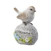 Gartendeko - Willkommen - Aus Polyresin - Ca. 9,5 X 6 X 12,5 Cm - 1 Stück -Lumo Geschaft 243705 4016096449445 mica living vogel auf stein willkommen 04