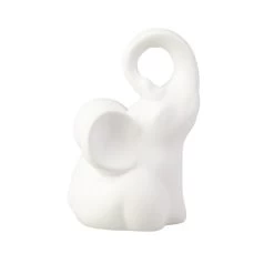 Elefant Sitzend - Weiß - Aus Dolomit - Ca. 10,5 X 9,5 X 15,5 Cm