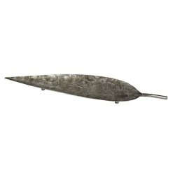 Alternative view of Dekoschale - Blatt - Silber - Aus Metall - Ca. 90 X 22 X 4,5 Cm