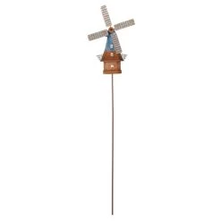 Gartenstecker - Windmühle - Aus Metall - Ca. 29 X 6,5 X 123 Cm