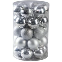 Alternative view of Christbaumkugeln - Silber - 30 Stück