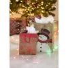 Geschenktasche - Schneeflocken - 26 X 32,5 X 12,5 Cm -Lumo Geschaft alles3923
