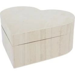 Alternative view of Dekokästchen - Herz - Aus Holz - Natur - 20 X 19 X 8 Cm