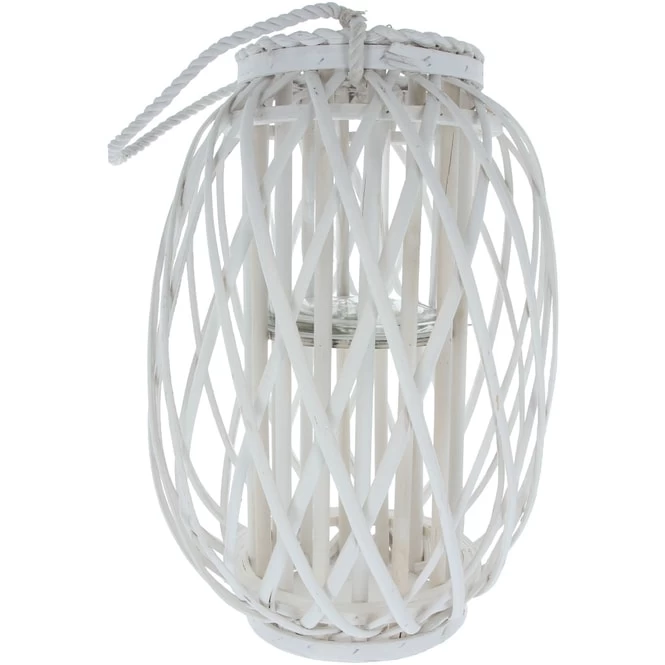 Windlicht - Aus Weißer Weide - Ca. 17 X 41 Cm 3 Windlicht - Aus Weißer Weide - Ca. 17 X 41 Cm